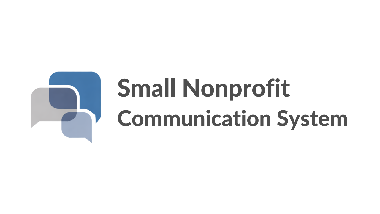 The Small Nonprofit Communications System Logo